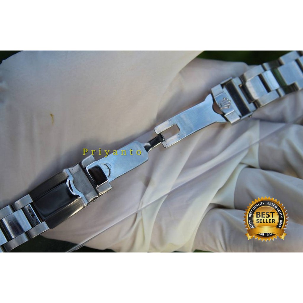 STRAP TALI JAM TANGAN STAINLESS ROLEX DAYTONA FULL SILVER 20MM