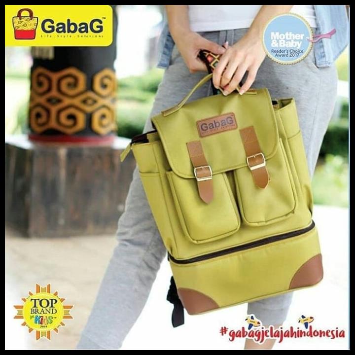 Gabag Cooler Diaper Backpack Bag - Lemon - Tas Asi