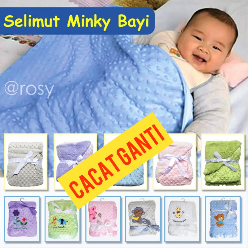 ELIMUT MINKY POLOS SELIMUT BAYI SELIMUT DOUDOU BAYI Selimut motif Dot Minky / Soft Baby Blanket Selimut bubble dou dou Bayi Tebal Halus Embos Carter SELIMUT BAYI DOUDOU MOTIF SELIMUT MOTIF HALUS TEBAL Selimut Bayi Motif Selimut murah bayi