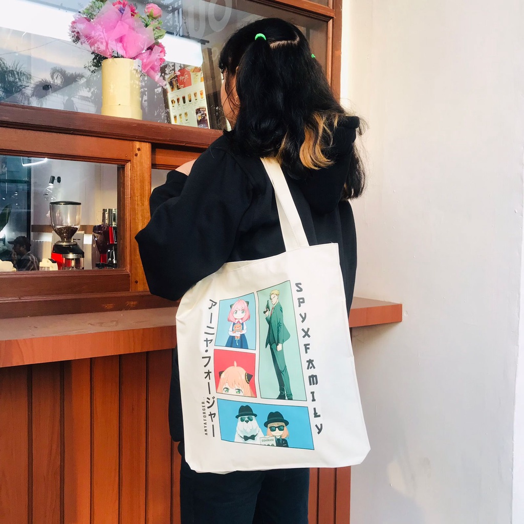 Totebag Anya Spy x Family Cream Anime Manga Premium