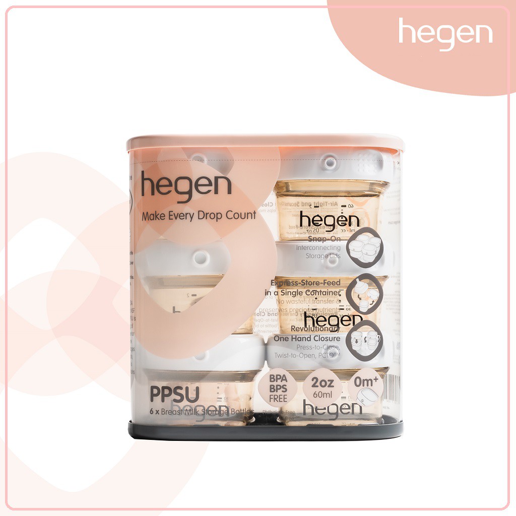 Hegen PPSU Breast Milk Storage Bottles (6x60ml)