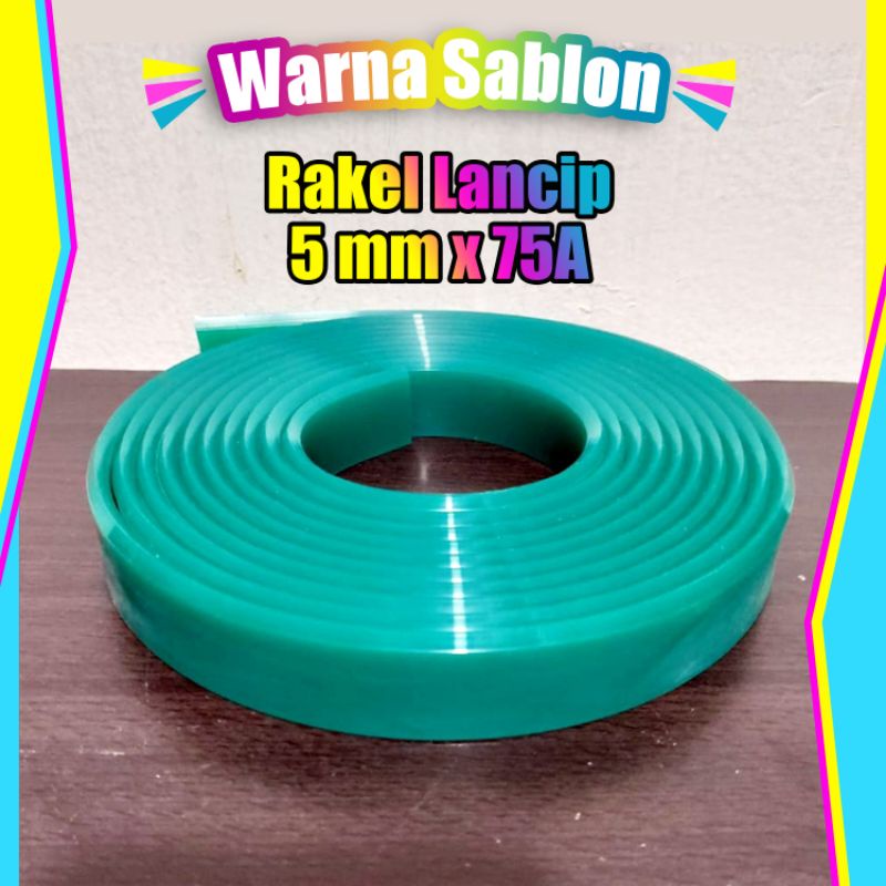 Rakel sablon lancip dan papak 1roll (-+4meter)