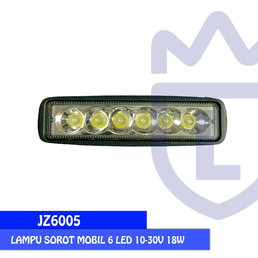 LAMPU SOROT MOBIL - 6 LED 10-30V 18W - JZ6005 6LED 18W