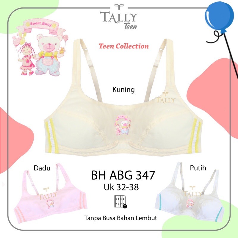 TALLY BRA BH REMAJA ABG 347 I TANPA BUSA I TANPA KAWAT I SIZE 32 - 38