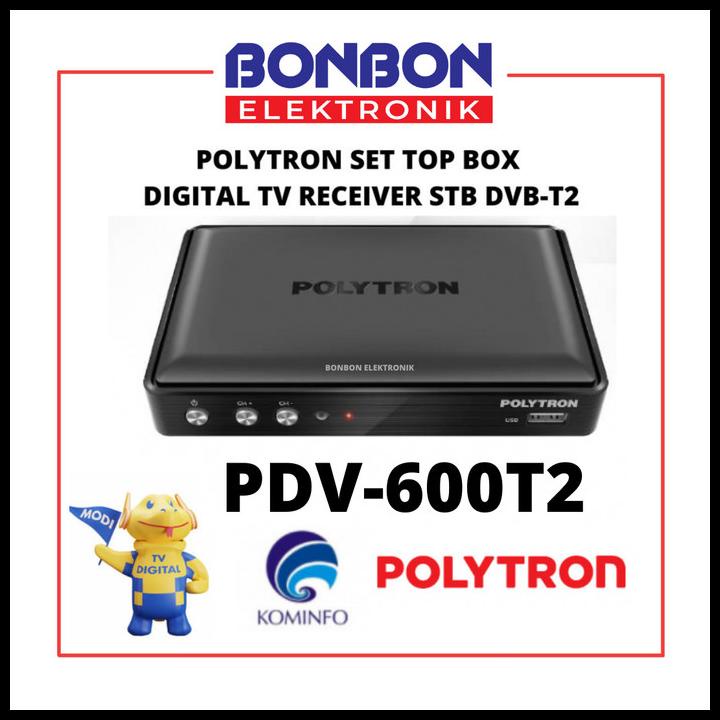 Polytron Set Top Box Pdv-600T2 Dvb T2 Tv Digital
