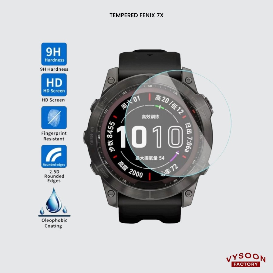 Tempered Glass Garmin Fenix 7x Standard Sapphire Solar Protector