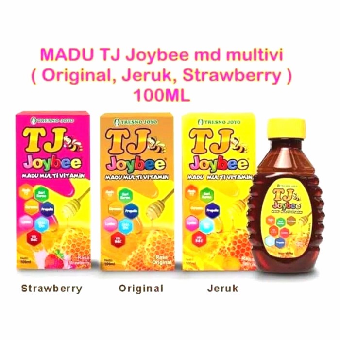 

Madu TJ Joybee 100 ML | Madu Tresnojoyo | Madu Multivitamin | Madu Sehat | Madu Herbal | TJ Joybee