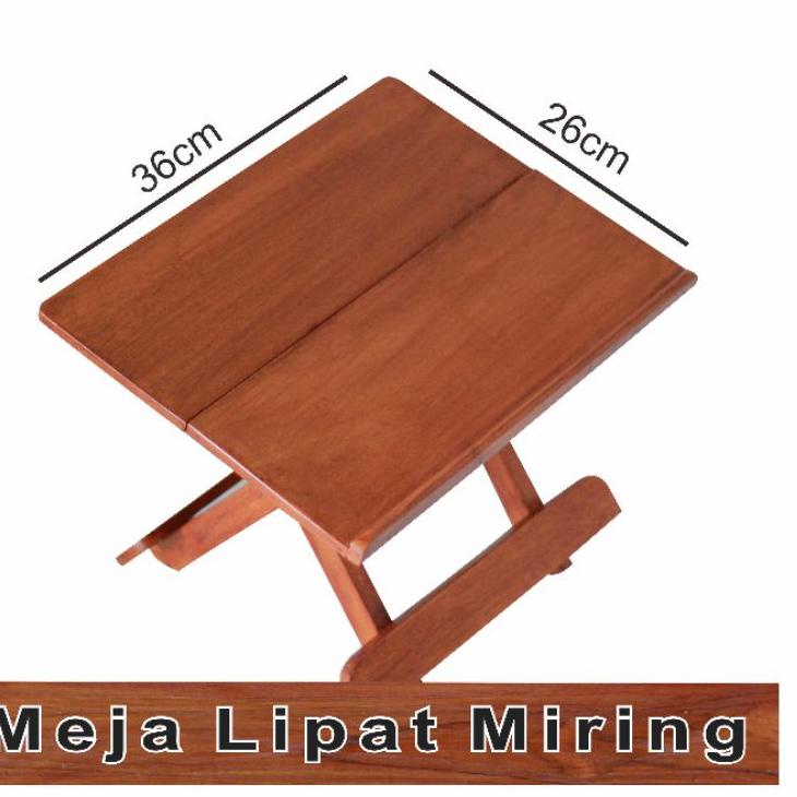 Hot Selling Rehal Al Qur'an Miring / Meja Lipat Portable kayu Plitur Ukuran 36*26