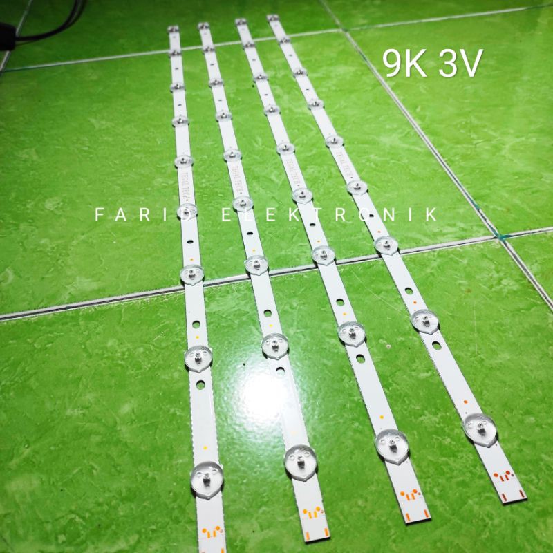 Backlight TV LED 9K 9 kancing 3V universal Tegal tech