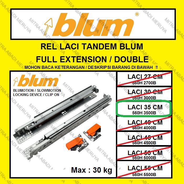 Rel Tandem BLUM 35 cm Double Extension Rel Laci BLUM Rel BLUM