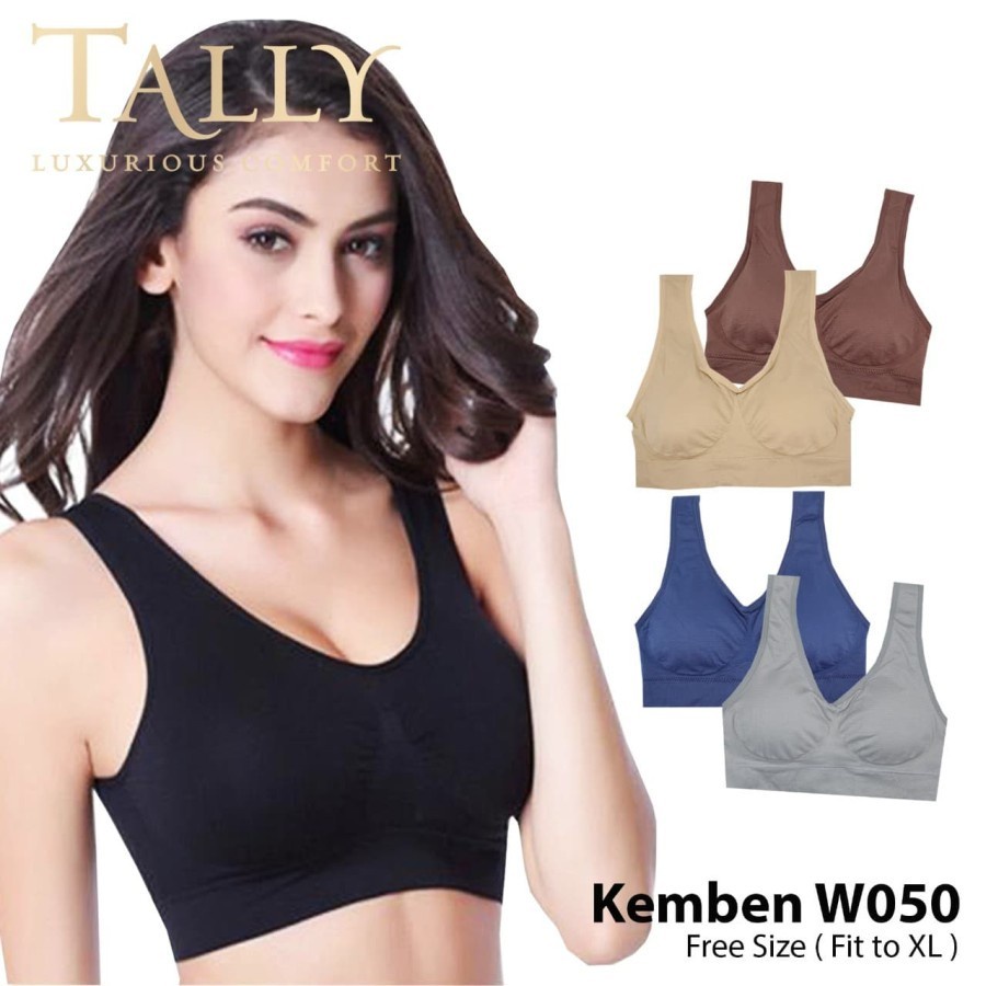 TALLY W050 Miniset / Sport Bra Busa Tipis Bahan Rajut CUP B