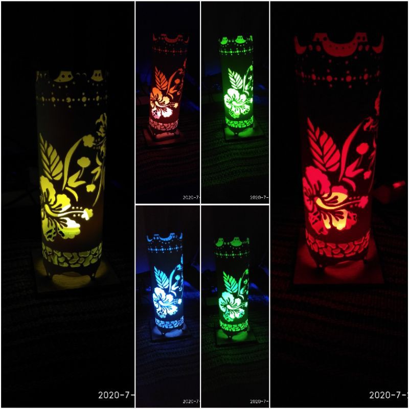 lampu hias / lampu tidur dari paralon pvc model bunga sepatu