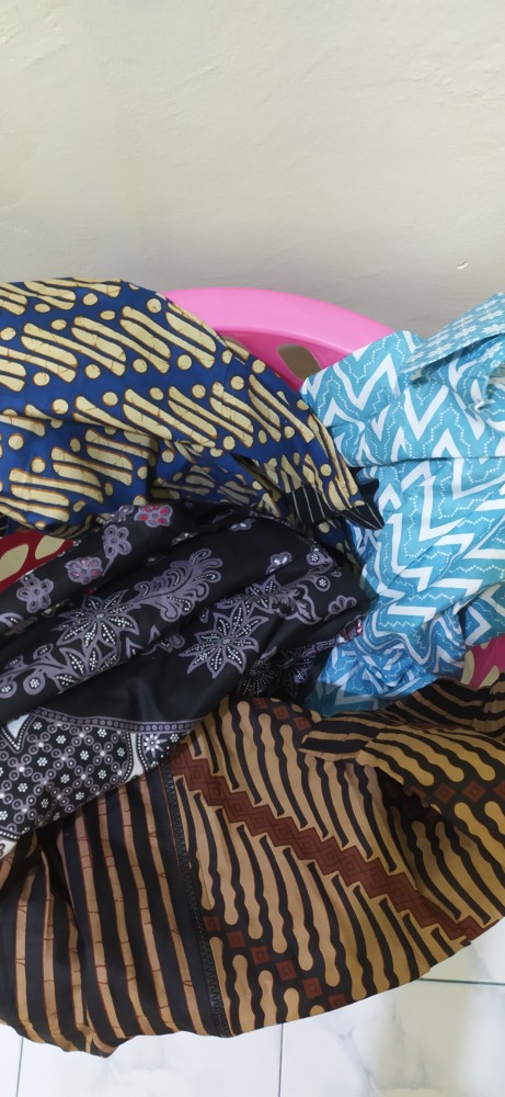 Atasan Baju Batik Tunic Sogan Coklat Sleting Depan Busui Cantik