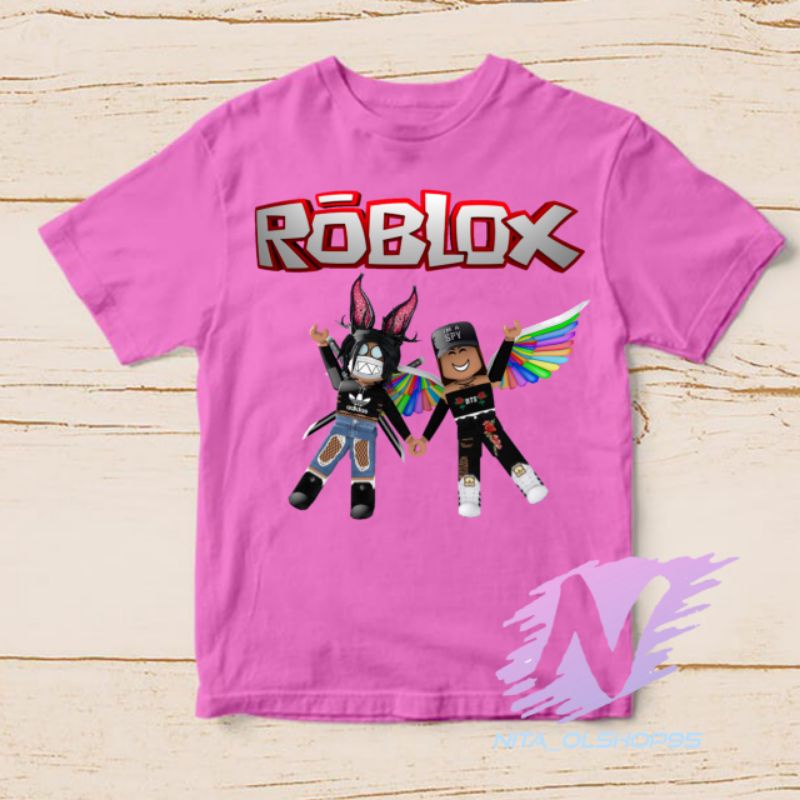 baju kaos anak karakter roblox minicraft girlskids