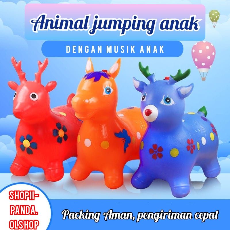 Animal jumping kuda kudaan anak kecil ⭐shopiipanda⭐