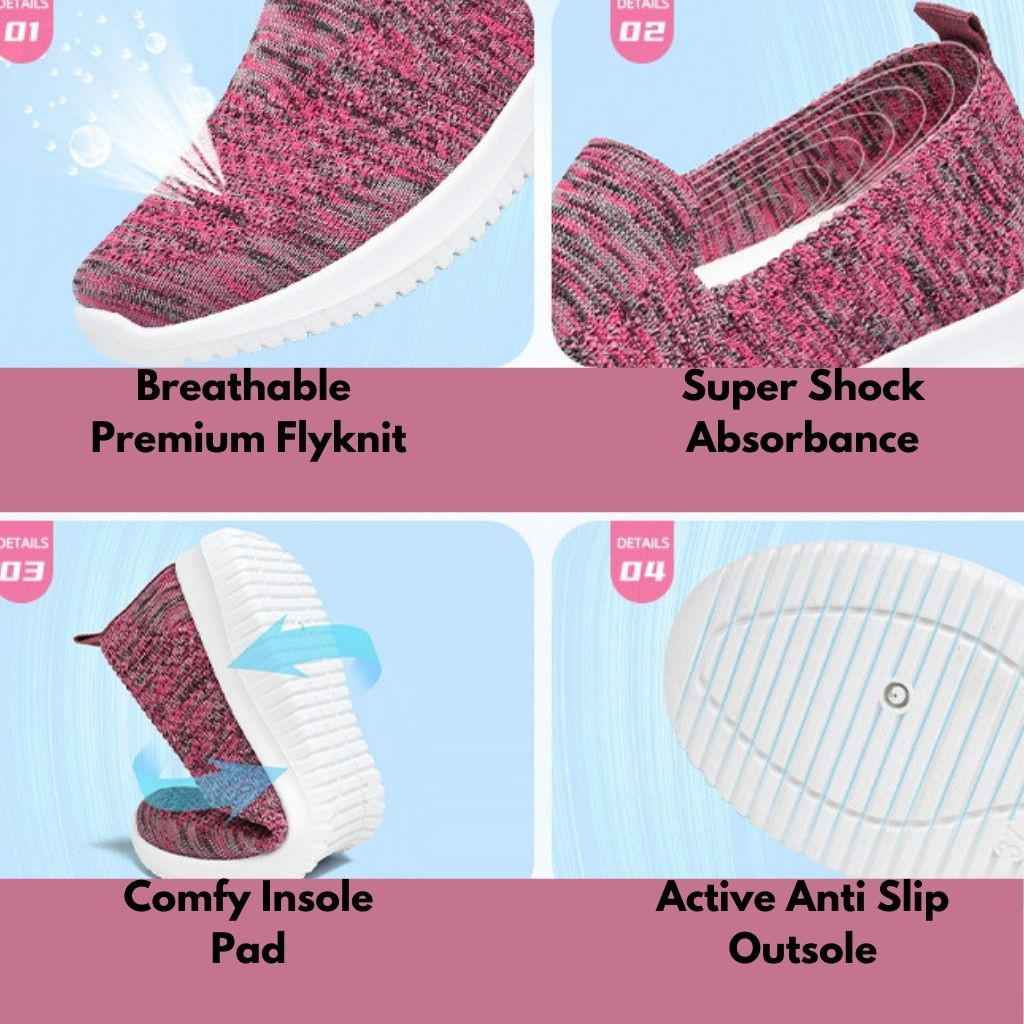 SNEAKERS TANPA TALI WANITA NYAMAN IMPORT SOLE ANTI SLIP MAMA REMAJA MUDA LARI SPORT BQ3