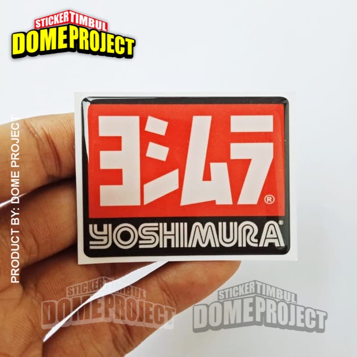 STIKER HELM MOTOR KACA MOBIL KOPER EMBLEM TIMBUL 3D LOGO YOSHIMURA STICKER AKSESORIS AESTHETIC KEREN