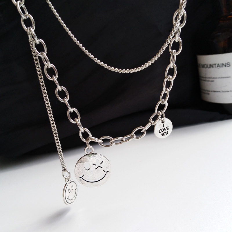 Kalung Multilayer Gaya Hip Hop Korea