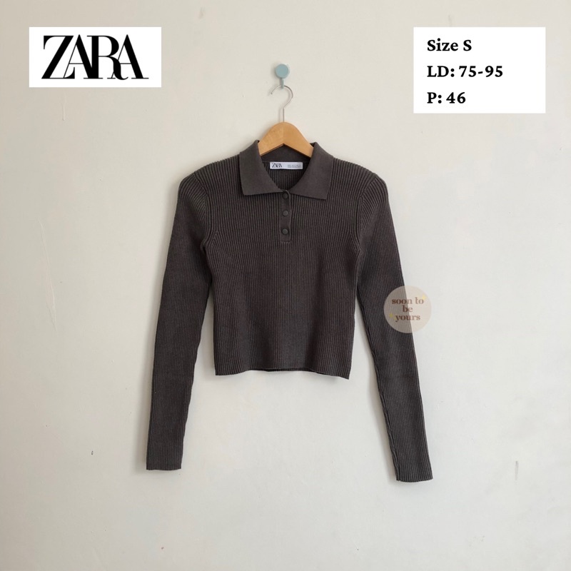 PRELOVED Zara Polo Knit Sweater Second Bekas