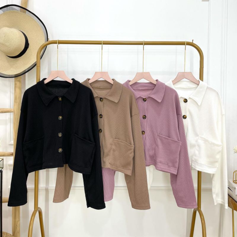 Eno Button Crop Outer