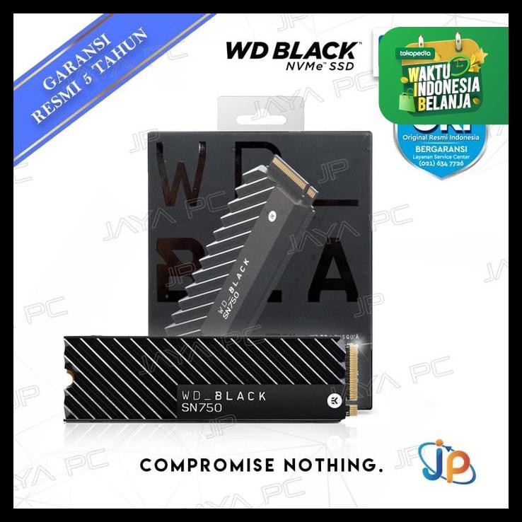 Wd Black Ssd Sn750 M.2 Pcie Gen3 Nvme 2280 1Tb With Heatsink