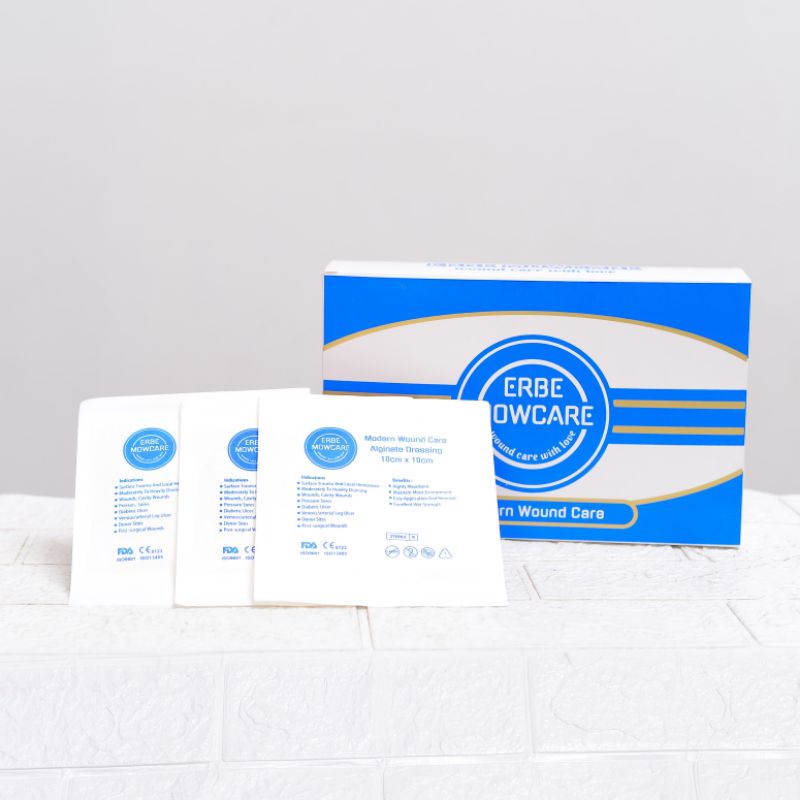Alginat dressing erbe mowcare 10 x 10 cm , alginate dressing hight quality