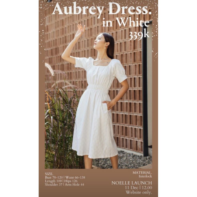 Aubrey Dress in White | Claryn The Label