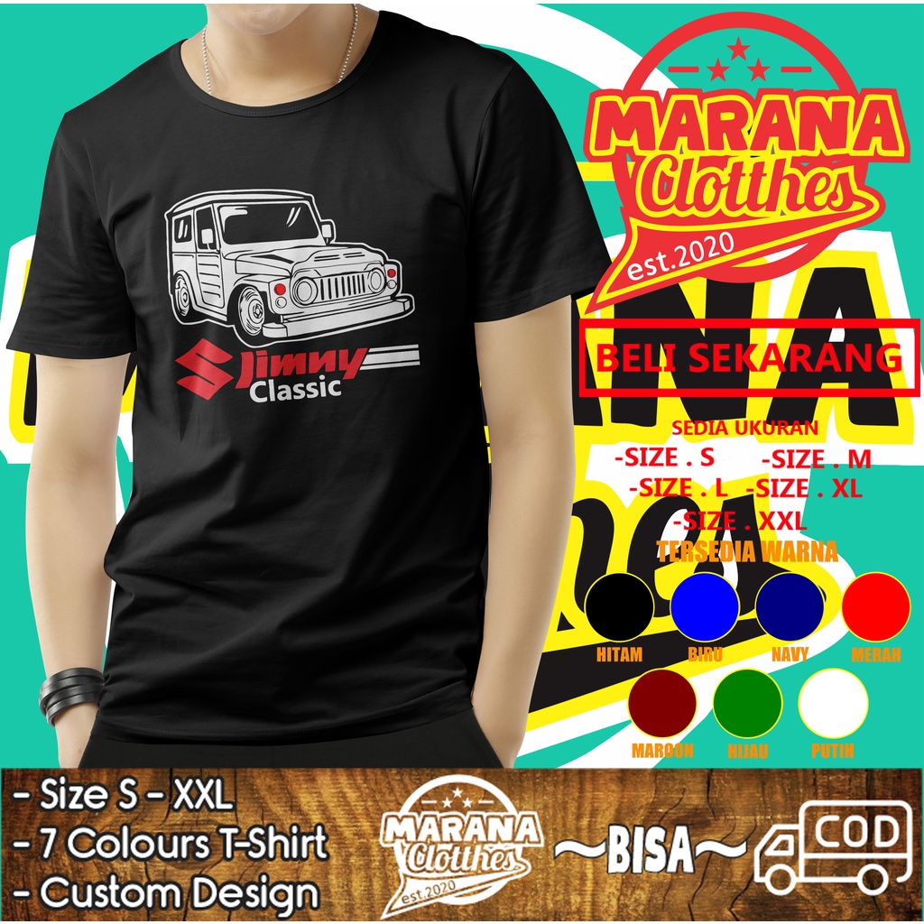 Kaos Mobil Suzuki Jimny Classic Baju Otomotif