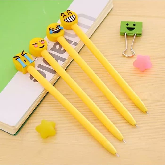 

PC Pena Emoji Kuning Pulpen Pen Ballpoint Bolpoin Karakter Emoticon Lucu Unik