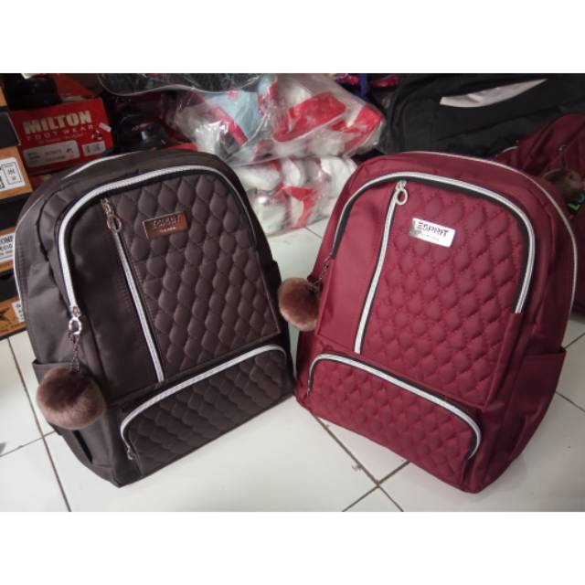 Tas ransel wanita esprit free pom pom