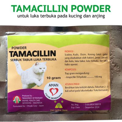 TAMACILLIN POWDER Obat Serbuk Tabur untuk Kucing