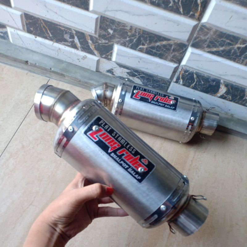 slincer silincer knalpot racing oval lone rider diameter 50mm.(OVAL.T2 P 20.KLEM).