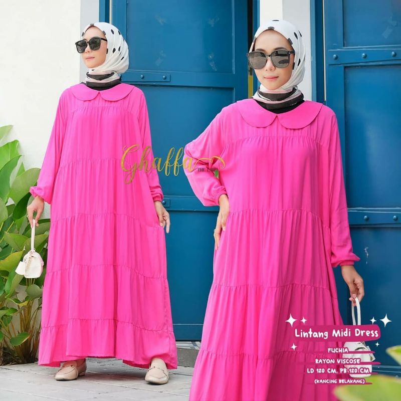 Gamis Cringkle Super Premium Resleting Belakang