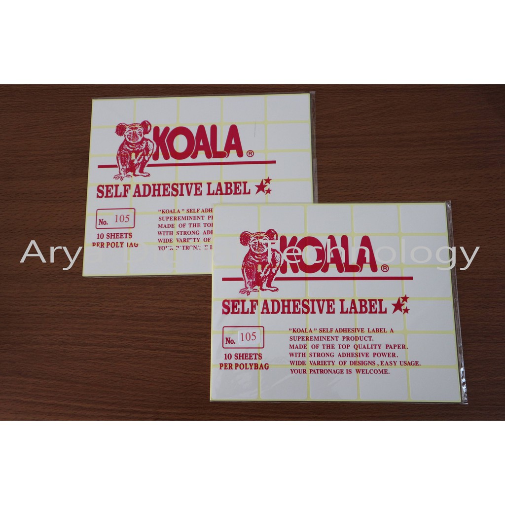 

Kertas Sticker Label Koala/Fox No 105 Kertas Stiker Tempel Murah Bagus