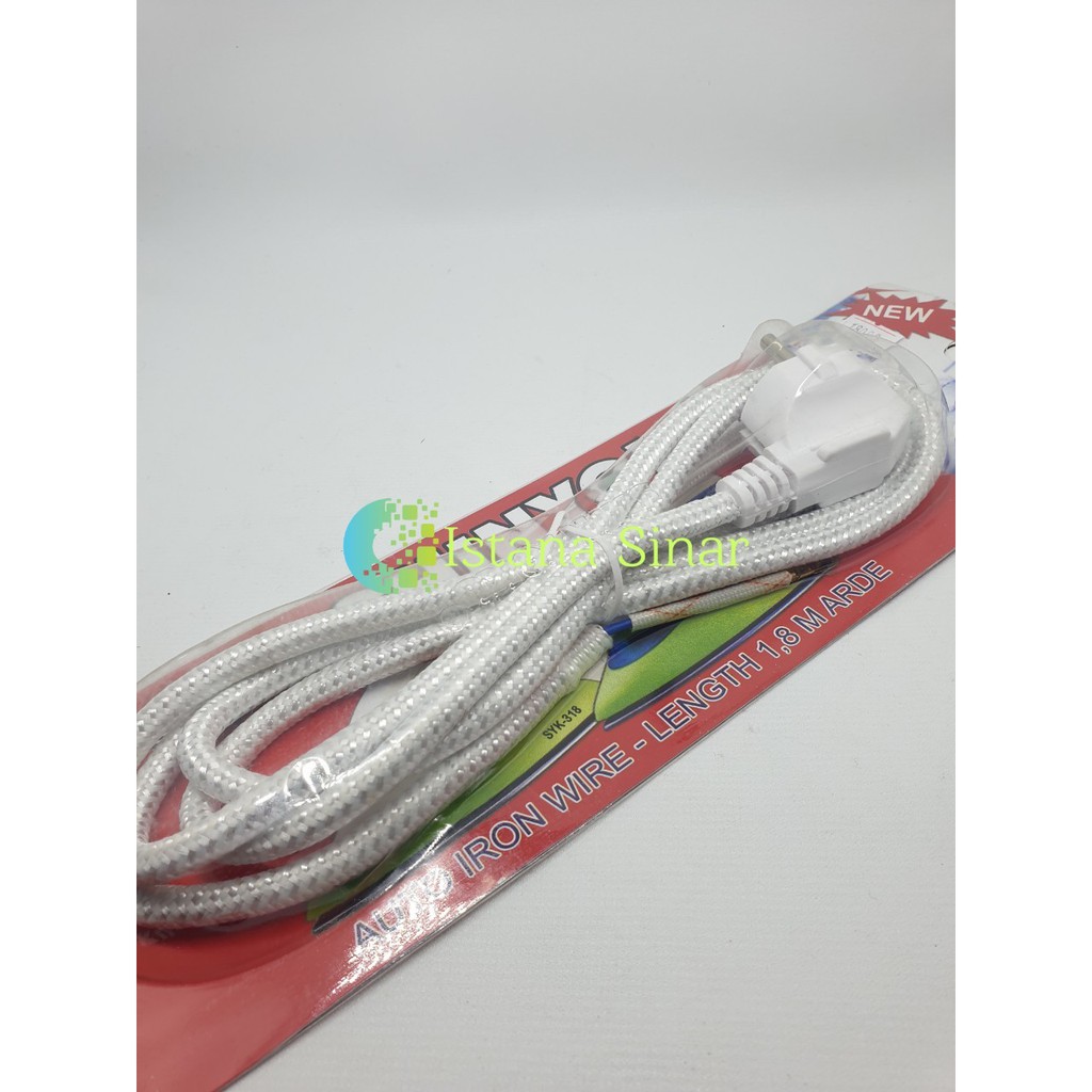 Kabel Setrika Shinyoku Universal Arde 3 Kabel 1.8m / Kabel Strika