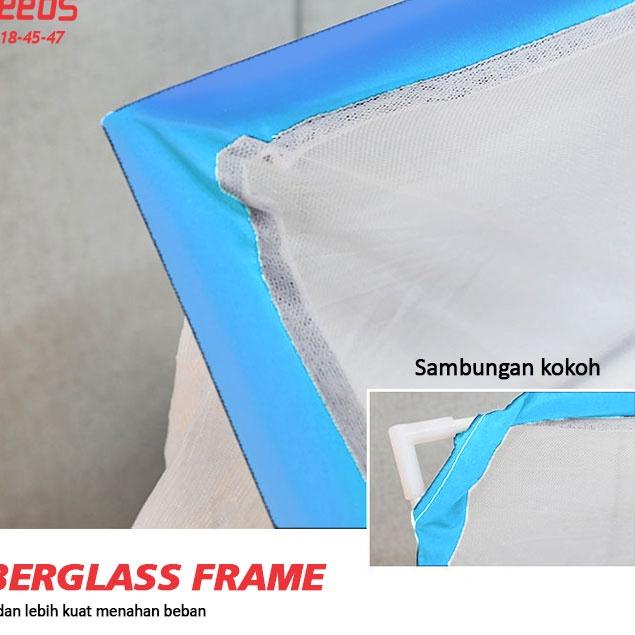 ➣ SPEEDS Kelambu Lipat Kelambu Tudung Kotak Jumbo Portabel Kelambu Bayi, Anak Dewasa Anti Nyamuk Sim