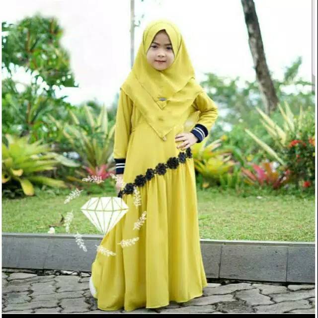 SYARI GENICE KID/GAMIS ANAK/GAMIS SYARI ANAK/GAMIS ANAK SET HIJAB/GROSIR TANAH ABANG/FREE ONGKIR