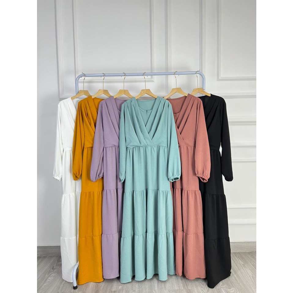 GINA CRINGKLE / DRESS PESTA / DRESS LEBARAN / DRESS KONDANGAN / DRESS POLOS