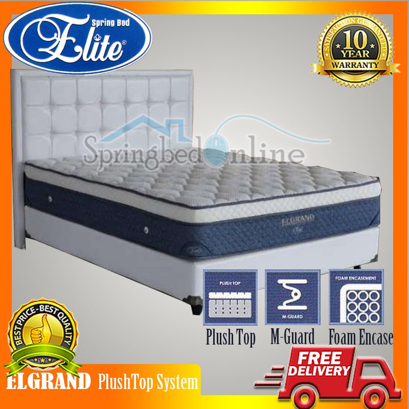 Springbed Elite Elgrand HB Watsonia 160 x 200 Plush Top Full Set