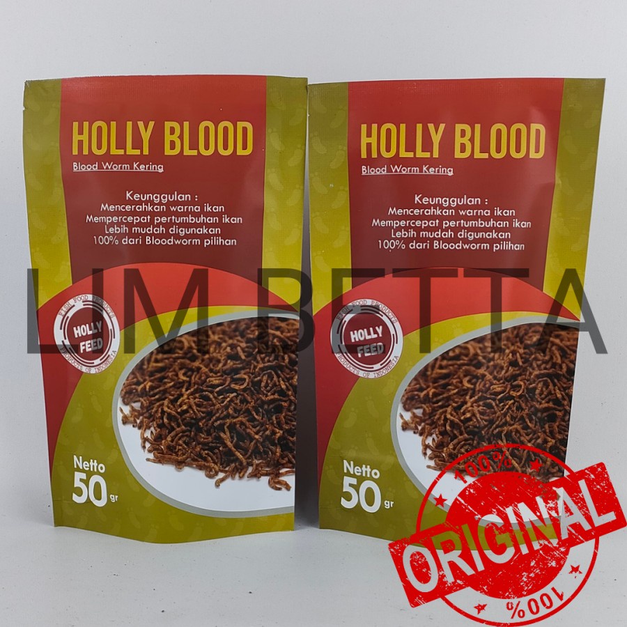 HOLLY BLOOD 50 GRAM / BLOODWORM KERING / CACING BEKU / BLOODWORM