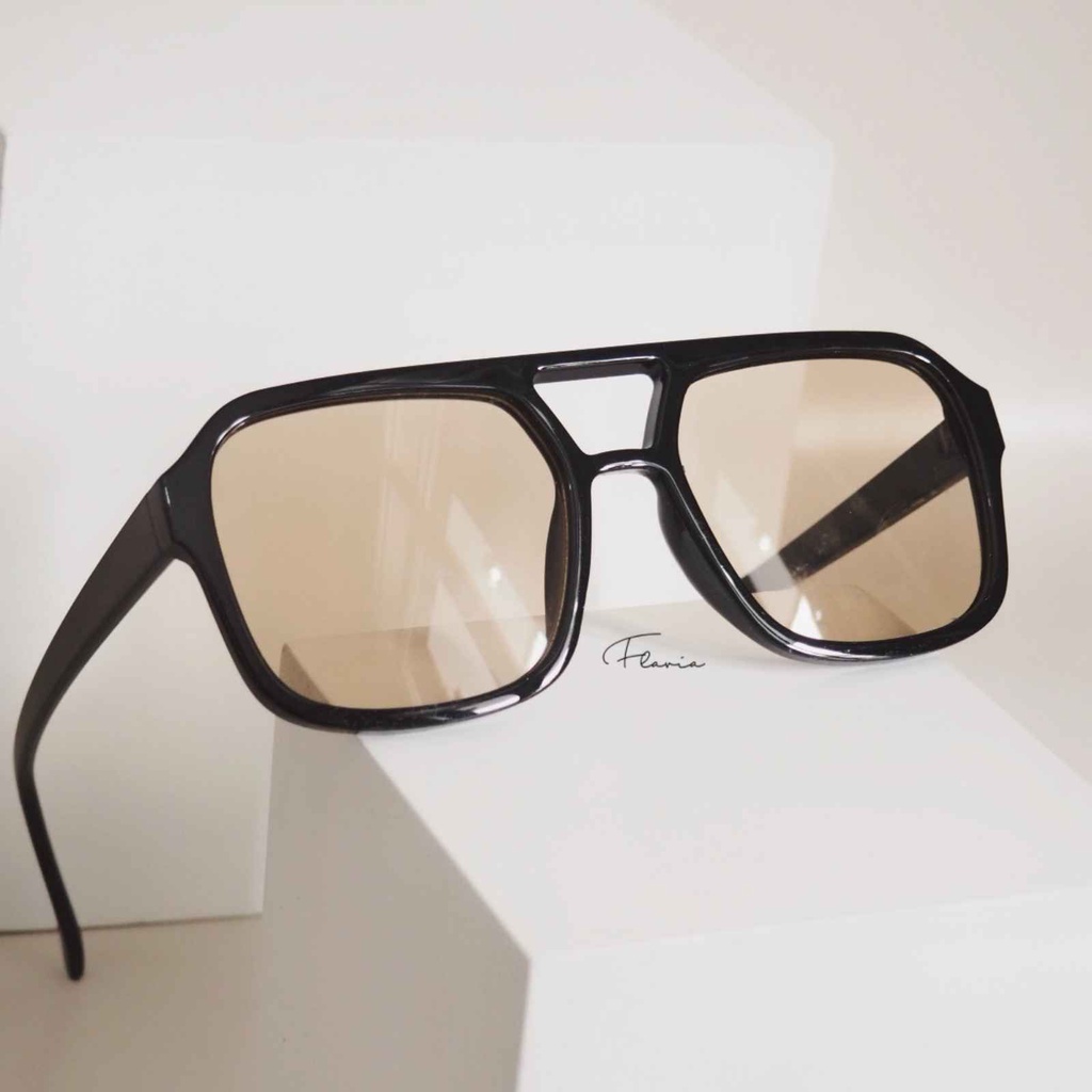 Flavia Eyewear - Kacamata Hitam Rumi Aviator Acetat Anti UV 400