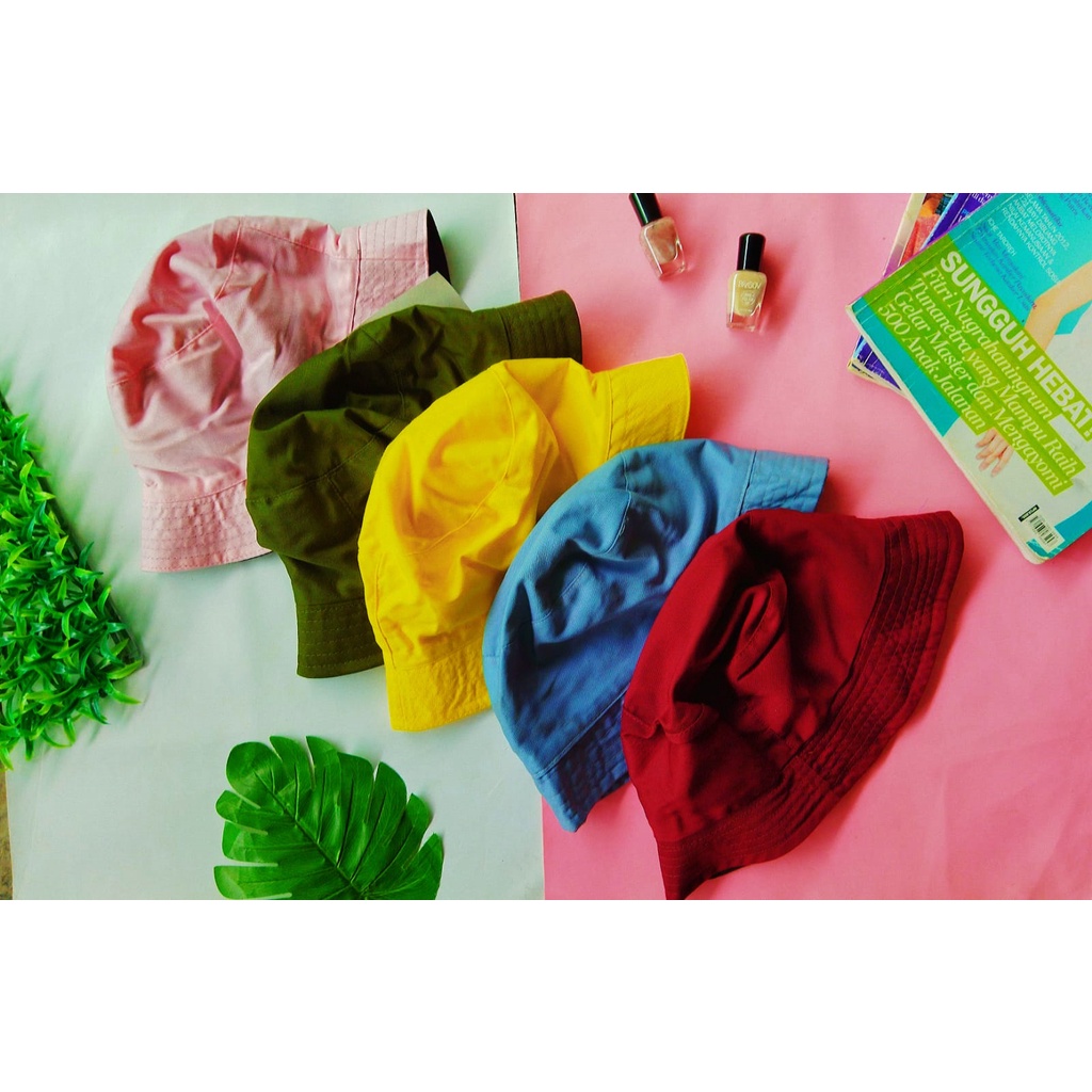 TOPI BUCKET WANITA DAN PRIA KEREN / TOPI MURAH / TRENDY / TOPI BUCKET HAT / TOPI BUCKET KOREA DISTRO