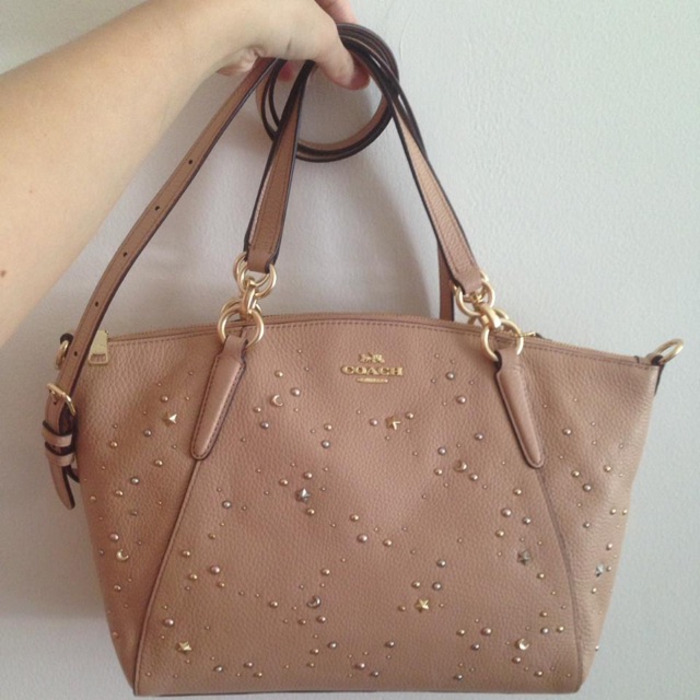 Tas coach small kelsey stardust nude pink authentic 100%