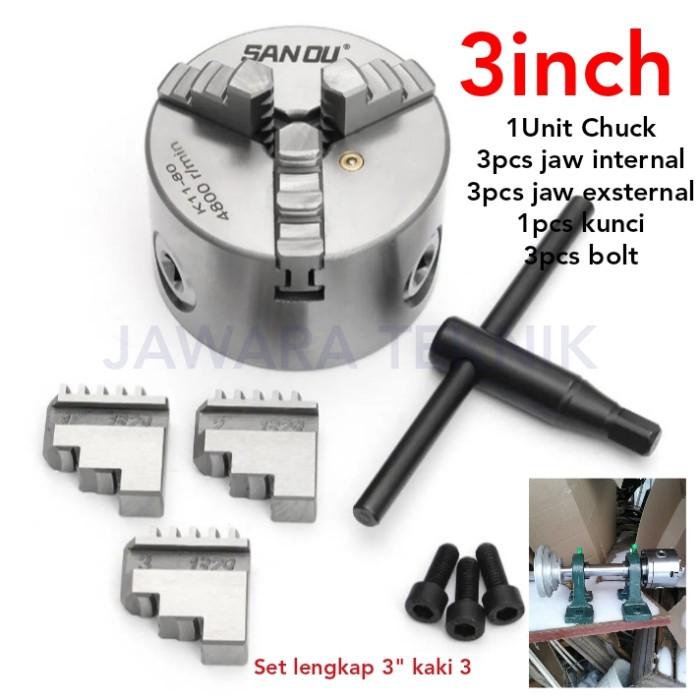 Zaa | Chuck Bubut/3Jaw Lathe Chuck/ Hower Bubut 3In 3Kaki K11-80