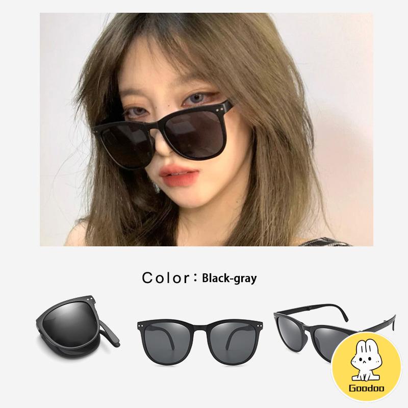 Kacamata Hitam Terbaru Bisa Di Lipat Sunglasses Anti-Uv Wanita Pria Import Kacamata Fashion -Doo