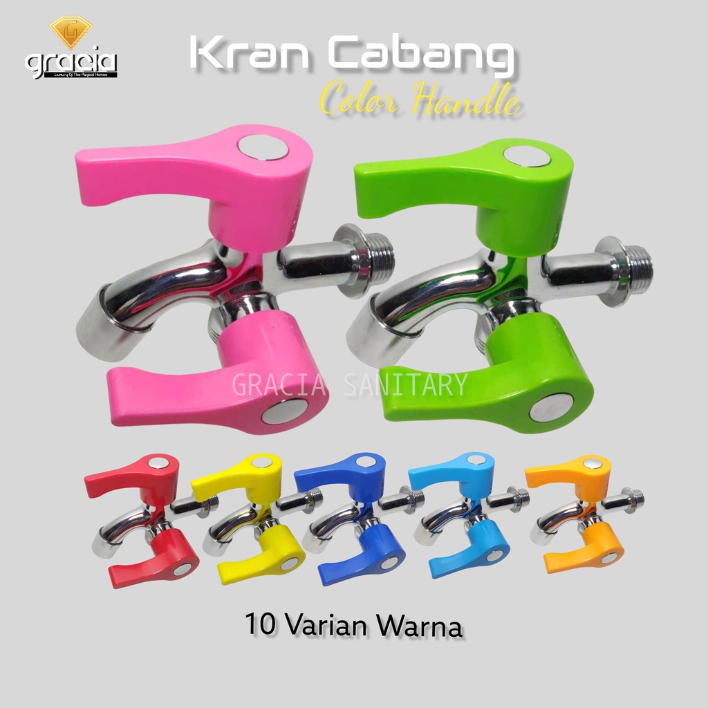 Kran Cabang Shower 1/2 inch / Keran Air Cabang Handle Warna Sesuai Selera