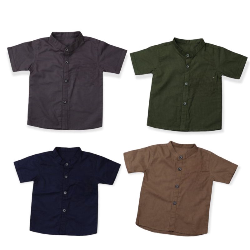 Kemeja Anak Laki Laki || Kemeja Polos Anak Laki Laki || Koko Anak Kerah Sanghai