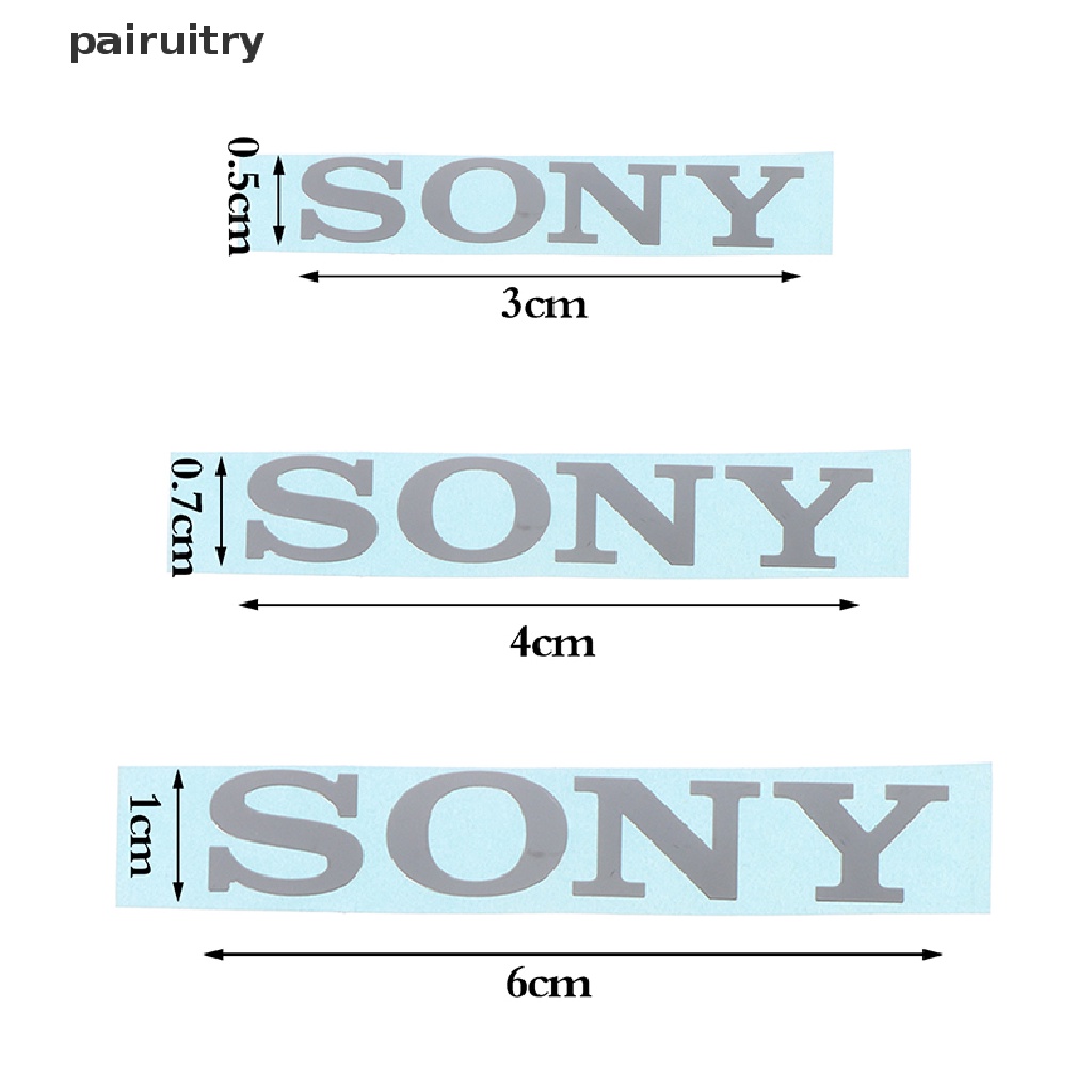 Stiker Logo Kamera Audio Ponsel Komputer Bahan Logam Warna Silver Untuk SONY