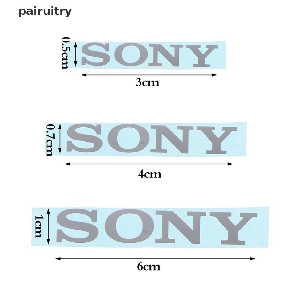 Stiker Logo Kamera Audio Ponsel Komputer Bahan Logam Warna Silver Untuk SONY