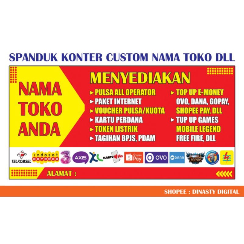 Jual Banner / Spanduk Konter Pulsa | Shopee Indonesia